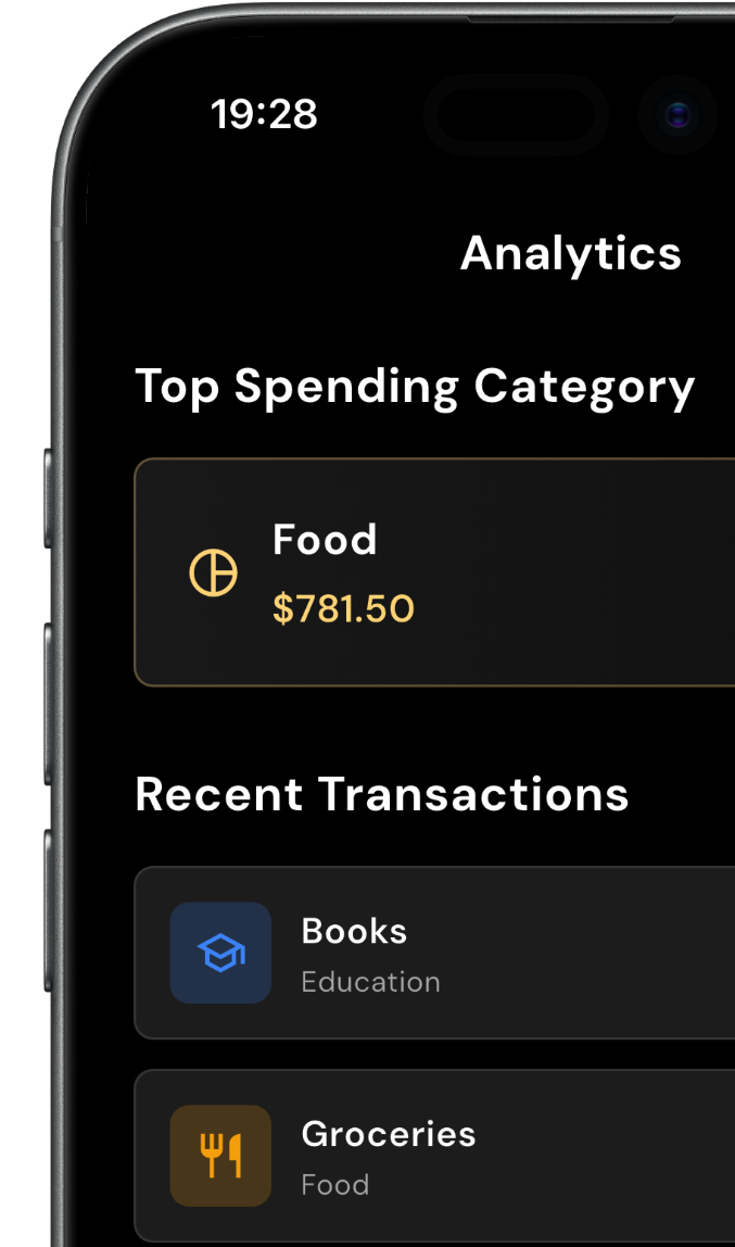 Smart income and expense tracking dashboard